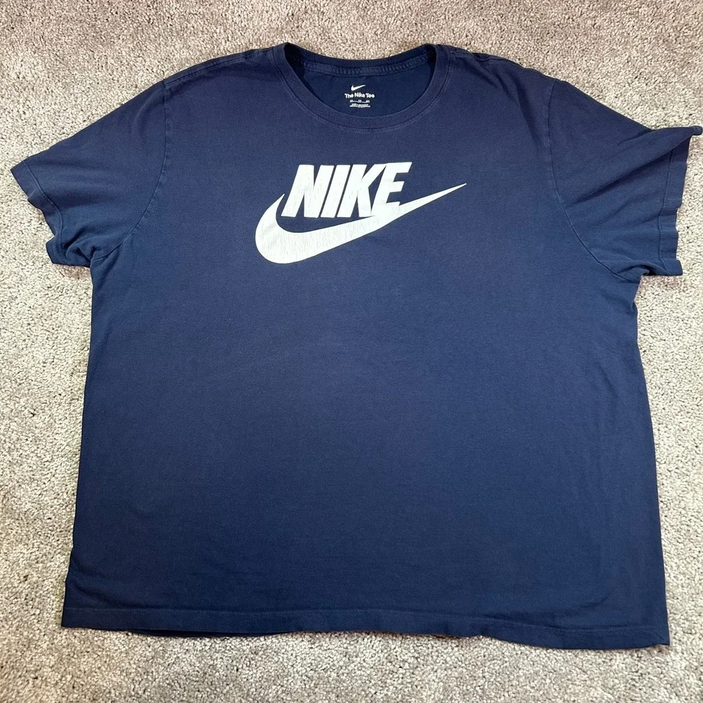 Nike Sportswear T Shirt Mens 2XL Blue Comfort Performance Standard Fit Crew Neck